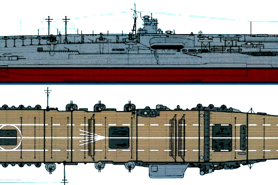 Aircraft carrier IJN Akagi 1942 [Aircraft Carrier] - drawings, dimensions, pictures